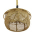 GloboStar® SPIRIT 01607 Vintage Κρεμαστό Φωτιστικό Οροφής Μονόφωτο Πλέγμα με Μπεζ Σχοινί Φ36 x Υ29cm - ledmania.gr
