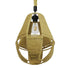 GloboStar® POLIA 01608 Vintage Κρεμαστό Φωτιστικό Οροφής Μονόφωτο Πλέγμα με Μπεζ Σχοινί Φ30 x Υ42cm - ledmania.gr