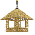 GloboStar® SPIKY 01613 Vintage Κρεμαστό Φωτιστικό Οροφής Μονόφωτο Πλέγμα με Μπεζ Σχοινί Φ43 x Υ28cm - ledmania.gr