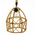 GloboStar® TELAN 01615 Vintage Κρεμαστό Φωτιστικό Οροφής Μονόφωτο Πλέγμα με Μπεζ Σχοινί Φ30 x Υ38cm - ledmania.gr