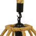 GloboStar® TELAN 01615 Vintage Κρεμαστό Φωτιστικό Οροφής Μονόφωτο Πλέγμα με Μπεζ Σχοινί Φ30 x Υ38cm - ledmania.gr