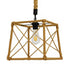 GloboStar® POLISHED 01616 Vintage Κρεμαστό Φωτιστικό Οροφής Μονόφωτο Πλέγμα με Μπεζ Σχοινί Μ30 x Π28 x Υ30cm - ledmania.gr
