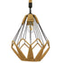 GloboStar® CONICAL 01617 Vintage Κρεμαστό Φωτιστικό Οροφής Μονόφωτο Πλέγμα με Μπεζ Σχοινί Φ31 x Υ38cm - ledmania.gr