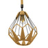 GloboStar® CONICAL 01617 Vintage Κρεμαστό Φωτιστικό Οροφής Μονόφωτο Πλέγμα με Μπεζ Σχοινί Φ31 x Υ38cm - ledmania.gr