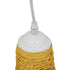 GloboStar® INCASS 01625 Vintage Κρεμαστό Φωτιστικό Οροφής Μονόφωτο Μπεζ Ξύλινο Ψάθινο Rattan Φ15 x Υ30.5cm - ledmania.gr
