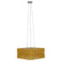 GloboStar® LONG BAY 01629 Vintage Κρεμαστό Φωτιστικό Οροφής Πολύφωτο Καφέ Ξύλινο Rattan Μ40 x Π40 x Υ22.5cm - ledmania.gr