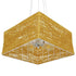 GloboStar® LONG BAY 01629 Vintage Κρεμαστό Φωτιστικό Οροφής Πολύφωτο Καφέ Ξύλινο Rattan Μ40 x Π40 x Υ22.5cm - ledmania.gr