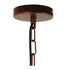 GloboStar® LIBELLULA 01642 Vintage Industrial Κρεμαστό Φωτιστικό Οροφής Μονόφωτο Καφέ Σκουριά Μεταλλικό Πλέγμα Μ48.5 x Π42 x Y37.5cm - ledmania.gr