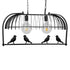 GloboStar® FACET 01643 Vintage Industrial Κρεμαστό Φωτιστικό Οροφής Δίφωτο Μαύρο Μεταλλικό Πλέγμα Μ73.6 x Π37.5 x Y38cm - ledmania.gr