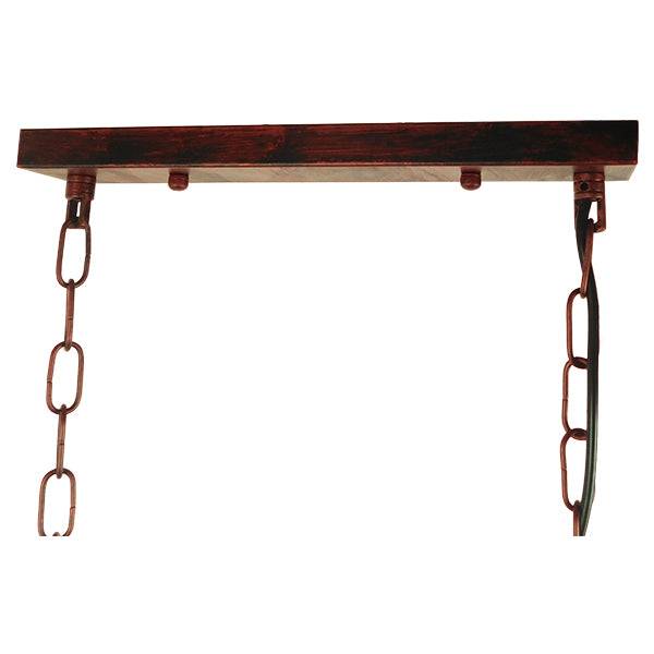 GloboStar® CABALBI 01645 Vintage Industrial Κρεμαστό Φωτιστικό Οροφής Δίφωτο Καφέ Σκουριά Μεταλλικό Πλέγμα Μ73.6 x Π37.5 x Y38.5cm - ledmania.gr