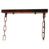 GloboStar® CABALBI 01645 Vintage Industrial Κρεμαστό Φωτιστικό Οροφής Δίφωτο Καφέ Σκουριά Μεταλλικό Πλέγμα Μ73.6 x Π37.5 x Y38.5cm - ledmania.gr