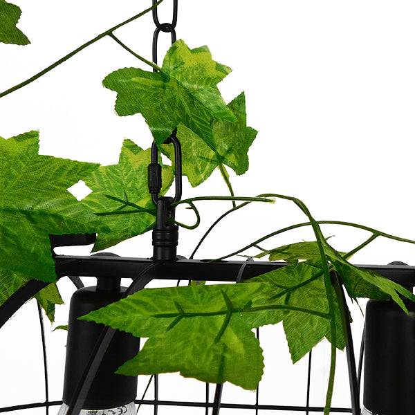 GloboStar® JUDE 01646 Vintage Industrial Κρεμαστό Φωτιστικό Οροφής Τρίφωτο Μαύρο Μεταλλικό Πλέγμα Μ85.5 x Π37.5 x Y38cm - ledmania.gr