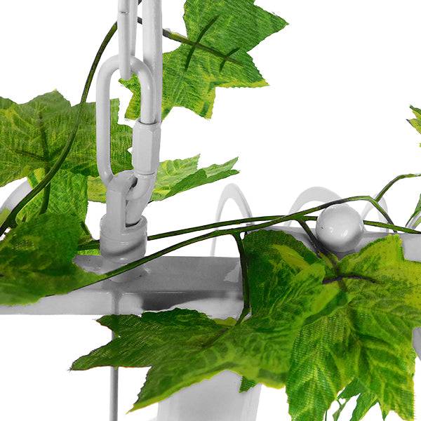 GloboStar® ACHILLEA 01647 Vintage Industrial Κρεμαστό Φωτιστικό Οροφής Τρίφωτο Λευκό Μεταλλικό Πλέγμα Μ85.5 x Π37.5 x Y38cm - ledmania.gr