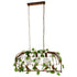 GloboStar® ARMONIA 01648 Vintage Industrial Κρεμαστό Φωτιστικό Οροφής Τρίφωτο Καφέ Σκουριά Μεταλλικό Πλέγμα Μ85.5 x Π37.5 x Y38cm - ledmania.gr