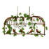 GloboStar® ARMONIA 01648 Vintage Industrial Κρεμαστό Φωτιστικό Οροφής Τρίφωτο Καφέ Σκουριά Μεταλλικό Πλέγμα Μ85.5 x Π37.5 x Y38cm - ledmania.gr