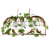 GloboStar® ARMONIA 01648 Vintage Industrial Κρεμαστό Φωτιστικό Οροφής Τρίφωτο Καφέ Σκουριά Μεταλλικό Πλέγμα Μ85.5 x Π37.5 x Y38cm - ledmania.gr