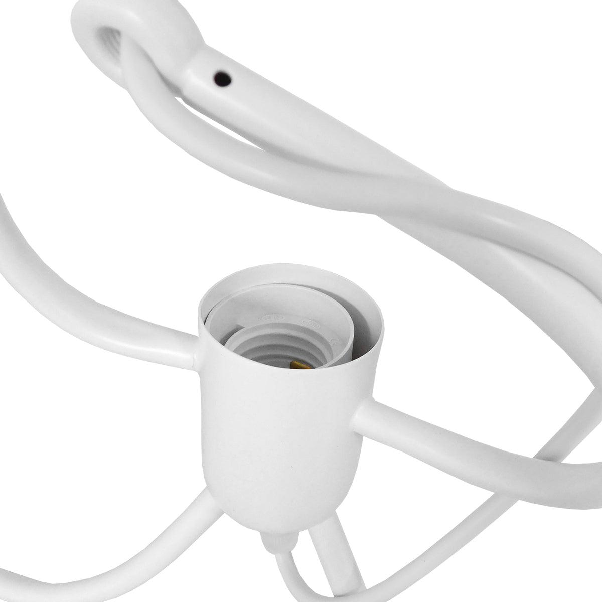 GloboStar® FIGURE 10001651 Μοντέρνο Κρεμαστό Παιδικό Φωτιστικό Οροφής Μονόφωτο Λευκό Μεταλλικό Φιγούρα Φ20 x Υ40cm - ledmania.gr