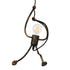 GloboStar® LITTLE MAN 01653 Μοντέρνο Κρεμαστό Φωτιστικό Οροφής Μονόφωτο Καφέ Σκουριά Μεταλλικό Φ20 x Υ40cm - ledmania.gr