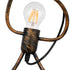 GloboStar® LITTLE MAN 01653 Μοντέρνο Κρεμαστό Φωτιστικό Οροφής Μονόφωτο Καφέ Σκουριά Μεταλλικό Φ20 x Υ40cm - ledmania.gr