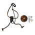 GloboStar® LITTLE MAN 01653 Μοντέρνο Κρεμαστό Φωτιστικό Οροφής Μονόφωτο Καφέ Σκουριά Μεταλλικό Φ20 x Υ40cm - ledmania.gr