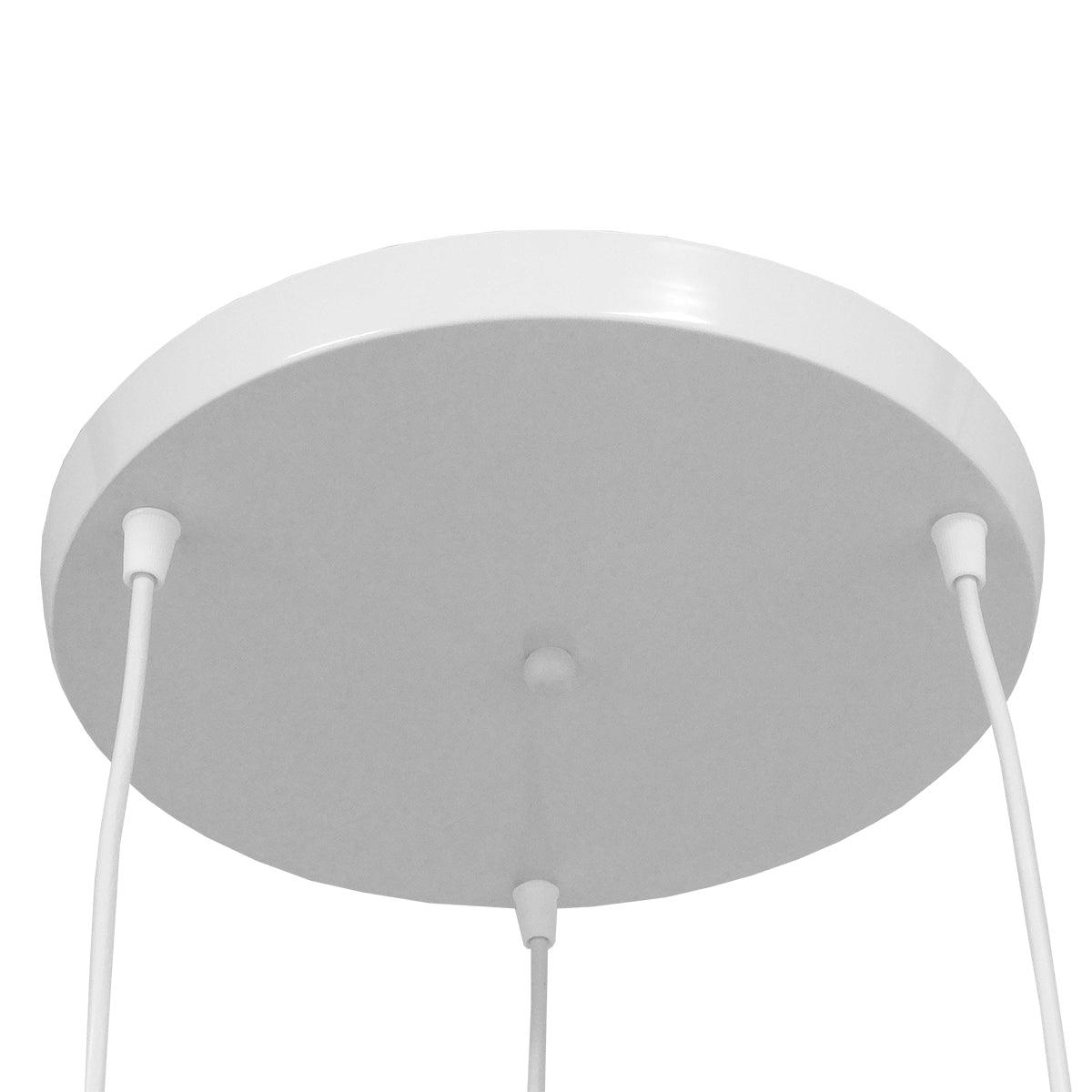 GloboStar® FIGURE 10001654 Μοντέρνο Κρεμαστό Παιδικό Φωτιστικό Οροφής Τρίφωτο Λευκό Μεταλλικό Φιγούρα Φ45 x Υ40cm - ledmania.gr