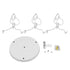 GloboStar® FIGURE 10001654 Μοντέρνο Κρεμαστό Παιδικό Φωτιστικό Οροφής Τρίφωτο Λευκό Μεταλλικό Φιγούρα Φ45 x Υ40cm - ledmania.gr