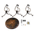 GloboStar® FIGURE 10001656 Μοντέρνο Κρεμαστό Παιδικό Φωτιστικό Οροφής Τρίφωτο Μπρούτζινο Μεταλλικό Φιγούρα Φ45 x Υ40cm - ledmania.gr