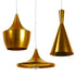 GloboStar® SHANGHAI GOLD 01678 SET 3 Μοντέρνα Κρεμαστά Φωτιστικά Οροφής Μονόφωτα Χρυσά Μεταλλικά Καμπάνα - ledmania.gr