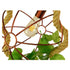 GloboStar® NEPETA 01660 Vintage Industrial Κρεμαστό Φωτιστικό Οροφής Μονόφωτο Πλέγμα Καφέ Σκουριά με Μπεζ Σχοινί Φ33 x Υ33cm - ledmania.gr