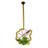 GloboStar® NEPETA 01660 Vintage Industrial Κρεμαστό Φωτιστικό Οροφής Μονόφωτο Πλέγμα Καφέ Σκουριά με Μπεζ Σχοινί Φ33 x Υ33cm - ledmania.gr