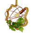 GloboStar® NEPETA 01660 Vintage Industrial Κρεμαστό Φωτιστικό Οροφής Μονόφωτο Πλέγμα Καφέ Σκουριά με Μπεζ Σχοινί Φ33 x Υ33cm - ledmania.gr
