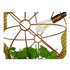 GloboStar® PETUNIA 01661 Vintage Industrial Κρεμαστό Φωτιστικό Οροφής Μονόφωτο Πλέγμα Καφέ Σκουριά με Μπεζ Σχοινί Φ42 x Υ42cm - ledmania.gr