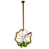 GloboStar® PETUNIA 01661 Vintage Industrial Κρεμαστό Φωτιστικό Οροφής Μονόφωτο Πλέγμα Καφέ Σκουριά με Μπεζ Σχοινί Φ42 x Υ42cm - ledmania.gr