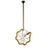 GloboStar® PETUNIA 01661 Vintage Industrial Κρεμαστό Φωτιστικό Οροφής Μονόφωτο Πλέγμα Καφέ Σκουριά με Μπεζ Σχοινί Φ42 x Υ42cm - ledmania.gr
