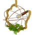 GloboStar® PETUNIA 01661 Vintage Industrial Κρεμαστό Φωτιστικό Οροφής Μονόφωτο Πλέγμα Καφέ Σκουριά με Μπεζ Σχοινί Φ42 x Υ42cm - ledmania.gr