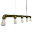 GloboStar® DUCT 01669 Vintage Industrial Κρεμαστό Φωτιστικό Οροφής Πολύφωτο Μπρούτζινο Μεταλλικό Ράγα Μ92 x Π5 x Y8cm - ledmania.gr