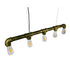 GloboStar® DUCT 01669 Vintage Industrial Κρεμαστό Φωτιστικό Οροφής Πολύφωτο Μπρούτζινο Μεταλλικό Ράγα Μ92 x Π5 x Y8cm - ledmania.gr