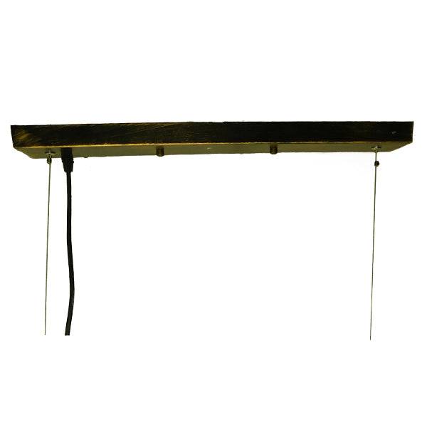 GloboStar® DUCT 01669 Vintage Industrial Κρεμαστό Φωτιστικό Οροφής Πολύφωτο Μπρούτζινο Μεταλλικό Ράγα Μ92 x Π5 x Y8cm - ledmania.gr