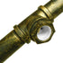 GloboStar® DUCT 01669 Vintage Industrial Κρεμαστό Φωτιστικό Οροφής Πολύφωτο Μπρούτζινο Μεταλλικό Ράγα Μ92 x Π5 x Y8cm - ledmania.gr