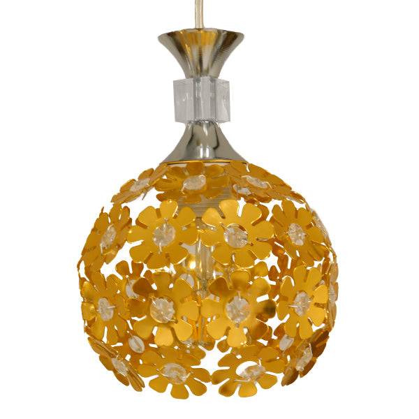 GloboStar® MARGARO 01671 Μοντέρνο Κρεμαστό Φωτιστικό Οροφής Τρίφωτο Χρυσό Μεταλλικό με Κρύσταλλα Μ64 x Π18 x Υ24cm - ledmania.gr