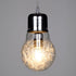 GloboStar® LAMP 01676 Μοντέρνο Κρεμαστό Φωτιστικό Οροφής Μονόφωτο Ασημί Νίκελ Μεταλλικό Διάφανο Γυαλί Φ15 x Υ27cm - ledmania.gr