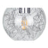 GloboStar® LAMP 01676 Μοντέρνο Κρεμαστό Φωτιστικό Οροφής Μονόφωτο Ασημί Νίκελ Μεταλλικό Διάφανο Γυαλί Φ15 x Υ27cm - ledmania.gr