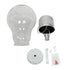 GloboStar® LAMP 01677 Μοντέρνο Κρεμαστό Φωτιστικό Οροφής Μονόφωτο Ασημί Νίκελ Μεταλλικό Διάφανο Γυαλί Φ30 x Υ52cm - ledmania.gr