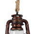 GloboStar® BARBAROSSA 01707 Vintage Κρεμαστό Φωτιστικό Οροφής Μονόφωτο 1 x E27 AC220-240V IP20 - Φ18 x Υ28cm - Χάλκινο Αντικέ Μεταλλικό με Διάφανο Γυαλί και Ανάρτηση Σχοινί Τριχιάς - 5 Χρόνια Εγγύηση - ledmania.gr