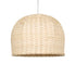 GloboStar® BERMUDA 01708 Μοντέρνο Κρεμαστό Φωτιστικό Οροφής Μονόφωτο 1 x E27 Μπεζ Μπαμπού Καμπάνα D31 x H22cm - ledmania.gr