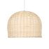 GloboStar® BERMUDA 01708 Μοντέρνο Κρεμαστό Φωτιστικό Οροφής Μονόφωτο 1 x E27 Μπεζ Μπαμπού Καμπάνα D31 x H22cm - ledmania.gr
