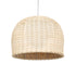 GloboStar® BERMUDA 01708 Μοντέρνο Κρεμαστό Φωτιστικό Οροφής Μονόφωτο 1 x E27 Μπεζ Μπαμπού Καμπάνα D31 x H22cm - ledmania.gr