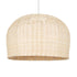 GloboStar® BERMUDA 01709 Μοντέρνο Κρεμαστό Φωτιστικό Οροφής Μονόφωτο 1 x E27 Μπεζ Μπαμπού Καμπάνα D50 x H34cm - ledmania.gr