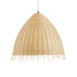 GloboStar® AQUATIC 01743 Boho Κρεμαστό Φωτιστικό Οροφής Μονόφωτο 1 x E27 AC220-240V IP20 - Φ60 x Υ60cm - Μπεζ Ξύλινο Μπαμπού Πλέγμα Καμπάνα - 5 Χρόνια Εγγύηση - ledmania.gr