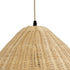 GloboStar® AQUATIC 01743 Boho Κρεμαστό Φωτιστικό Οροφής Μονόφωτο 1 x E27 AC220-240V IP20 - Φ60 x Υ60cm - Μπεζ Ξύλινο Μπαμπού Πλέγμα Καμπάνα - 5 Χρόνια Εγγύηση - ledmania.gr